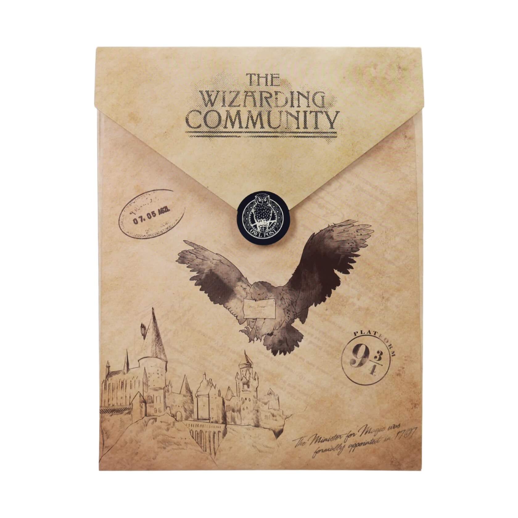 Harry Potter dopisná sada Kúzelné písanie - 6 obálok, 6 listov, 4 pohľadnice, 24 samolepiek