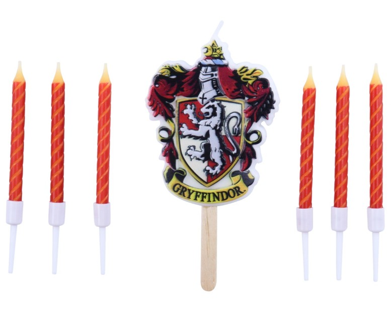 Sviečky Chrabromil detail - Harry Potter narodeninová oslava fakulty