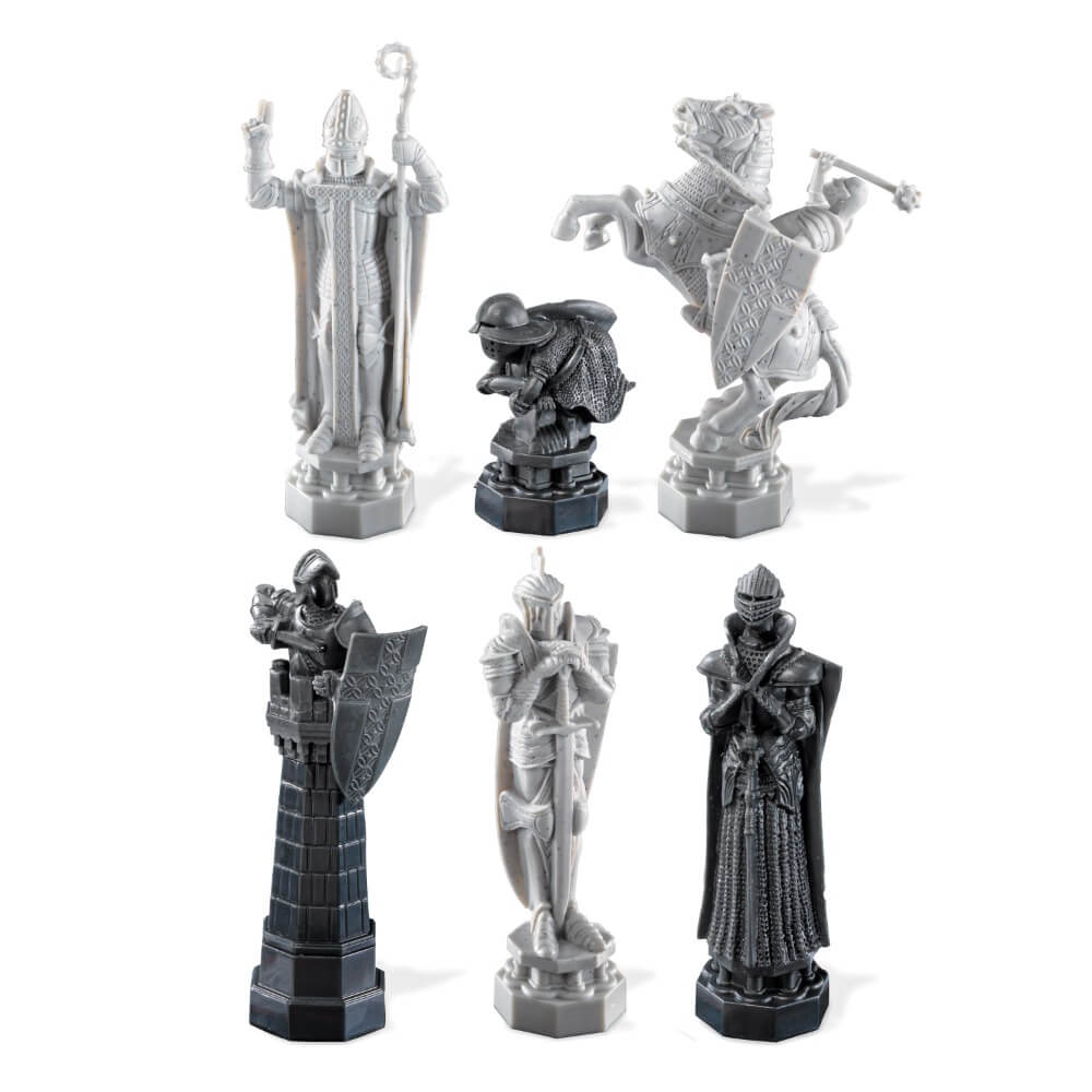 Harry Potter šachy figúrky detail resin výšky pešiak veža jazdec strelec kráľ kráľovná Noble Collection