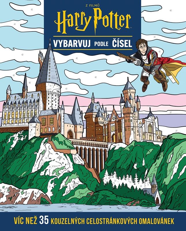 Harry Potter vyfarb podľa čísel Svet kúziel - 36 strán scény z filmov farebný kľúč