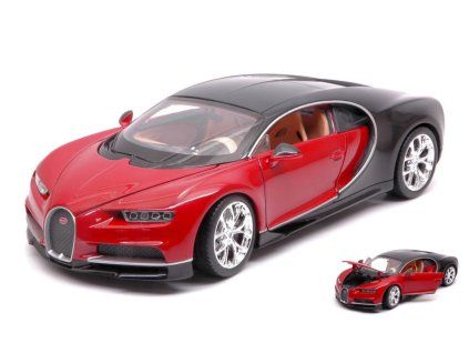 0021465 bugatti chiron red black 1 24