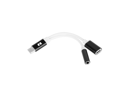 Redukcia USB C - Jack 3,5 + USB C 15cm REBEL