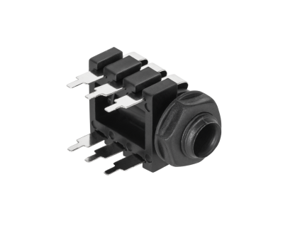 Jack konektor 6,3 mm stereo print,plast