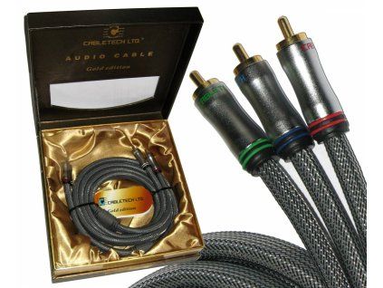 Kábel 3RCA-3RCA Component 1,8 m Cabletech Gold Edition