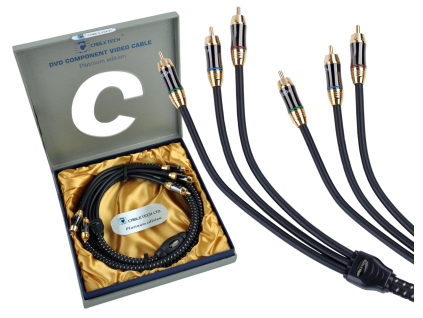 Kábel 3RCA-3RCA Component 1,8 m Cabletech Platinum Edition