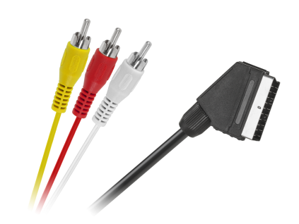 EURO - 3 x RCA kábel 5 m