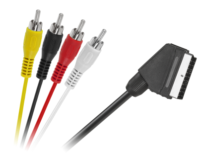 EURO - 4 x RCA kábel 1,2 m