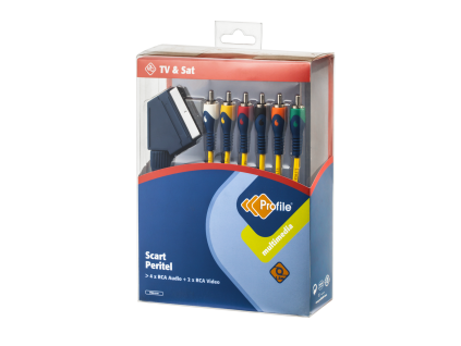 SCARTkabel - RCA 6x, 1,5m
