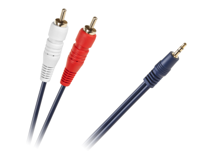 Kábel JACK 3,5-2 x RCA NIEB,4MM 10m