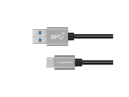 USB-A na USB-C kábel 10 Gb/s 1 m Krüger&Matz Basic L-KM1263