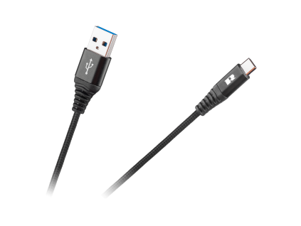 USB A - USB C 2m čierny RB-6001-200-B