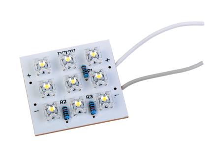 Klaster diód 9FLUX modrý (PCB 40x40mm)