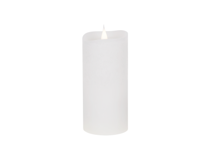 LED sviečka stredná rustikálna biela