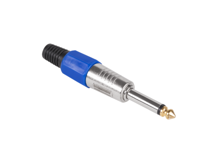 Jack konektor 6,3mm HQ mono modrý