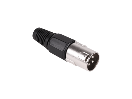 Mikrofónny XLR konektor samec čierny L-WTY0054A