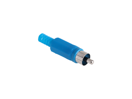 Konektor RCA modrý plast WTY0061C