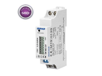 Jednofázový elektromer s MID, 40A