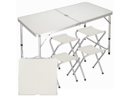 Kempingový stôl + 4 stoličky CS0035