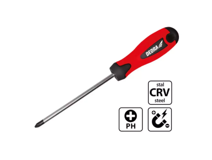 Skrutkovač krížový Phillips PH2x100mm, CrV 06A015