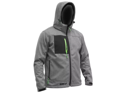 Pracovná bunda softshell s kapucňou, veľk:S, 96%polyester +4%elastan BH61KS-S