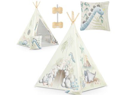 Teepee stan pre deti Nukido - dinosaury