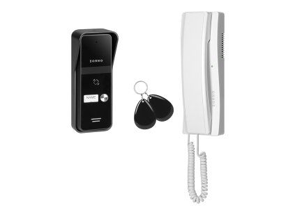 Audio vrátnik 2-vodičový s RFID, biely
