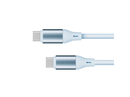 USB-C kábel USB-C 100 W PD 1 m silikónový modrý Krüger&Matz Basic L-KM1269-1BL