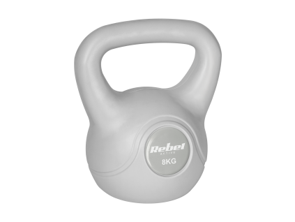 Bitumínová kettlebell 8 kg sivá REBEL ACTIVE