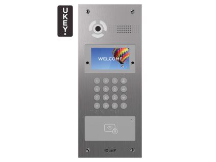 AA-07FB STAINLESS - Bránový panel IP, 4.3" LCD, UKEY, SIP 2.0 - BasIP