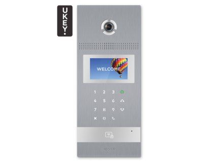 AA-12FB SILVER - Bránový panel IP, 4.3" LCD, UKEY, SIP 2.0 - BasIP