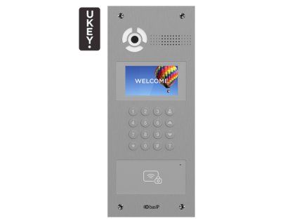 AA-07BD SILVER - Bránový panel IP, 4.3" LCD, UKEY, SIP 2.0 - BasIP
