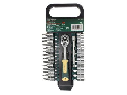 Sada bitov s račneou 1/4" HEX TORX PH bity kľúče