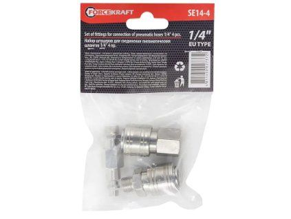 FORCEKRAFT Sada RÝCHLOSPOJKY 1/4" 4 KUSY