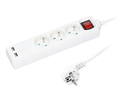 Predlžovačka s USB 5m PS-370WS
