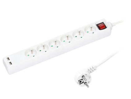 Predlžovačka s USB 1,5m PS-670WS