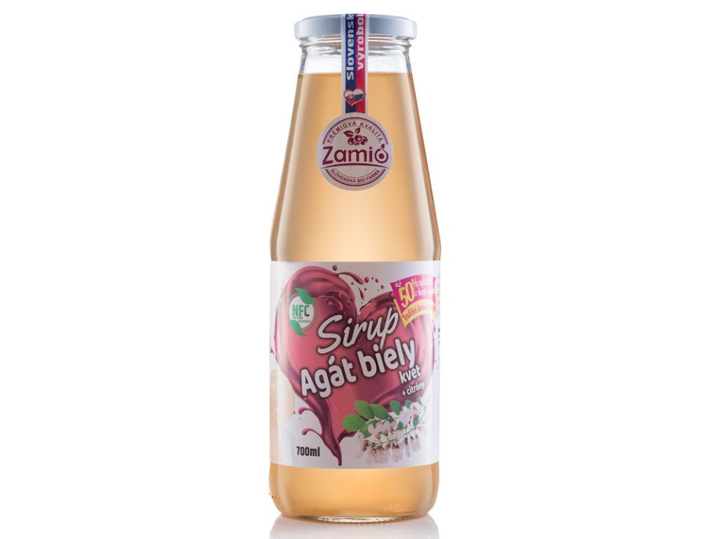 Sirup z kvetov agátu s citrónom ZAMIO 700 ml