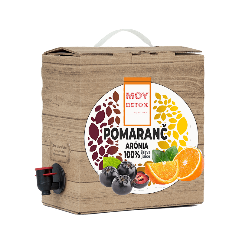 MOY 100 % ovocná šťava Arónia – Pomaranč 3L