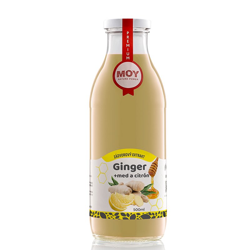 MOY 100% šťava Ginger (zázvor) s medom 500ml
