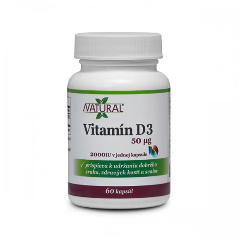 Vitamín D3 - Cholecalciferol - 2000 IU - 60 kapsúl