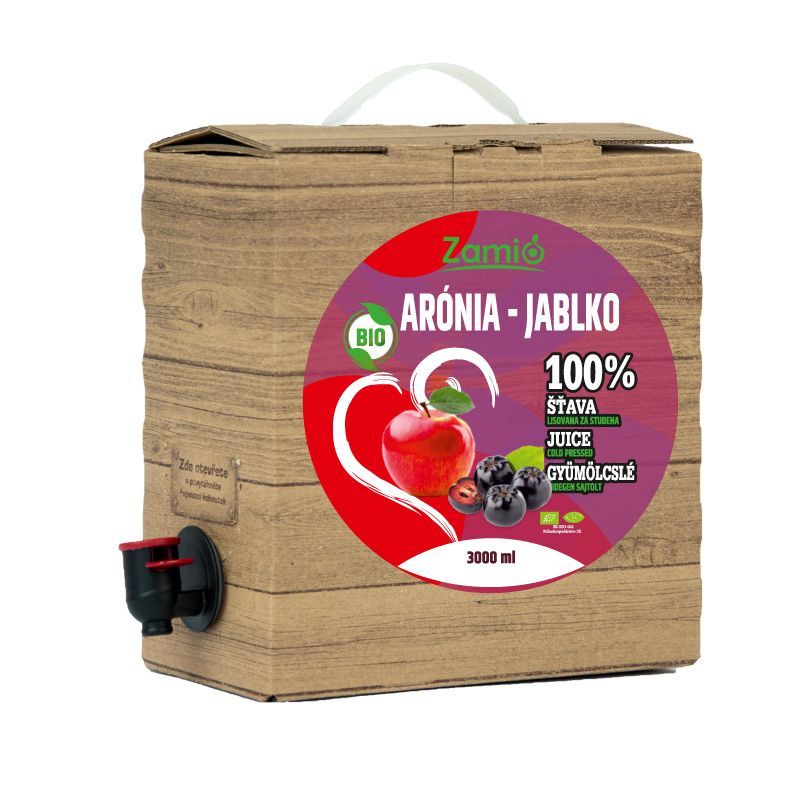 Zamio 100% ovocná šťava Bio Arónia - Bio Jablko 3L