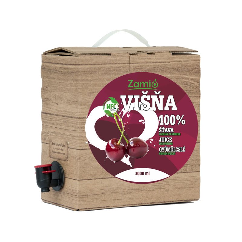Zamio 100% ovocná šťava Višňa 3l