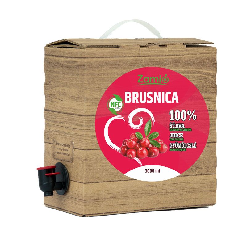 Zamio 100% šťava Brusnica 3L