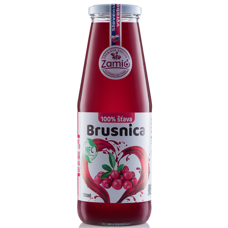 Zamio 100% šťava Brusnica 700ml