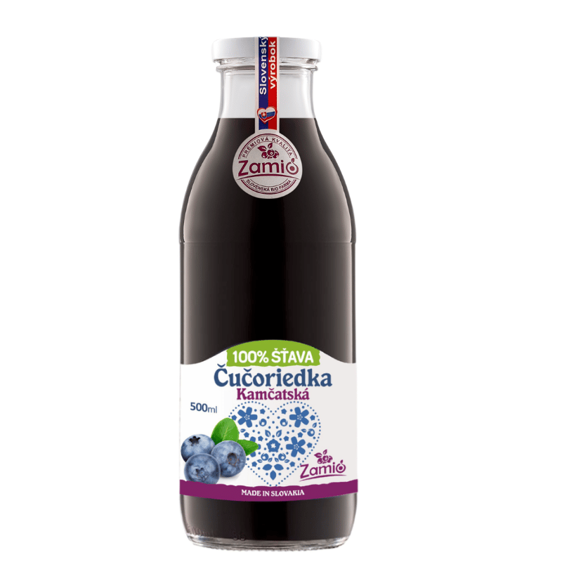 Zamio 100% šťava Čučoriedka kamčatska 500 ml