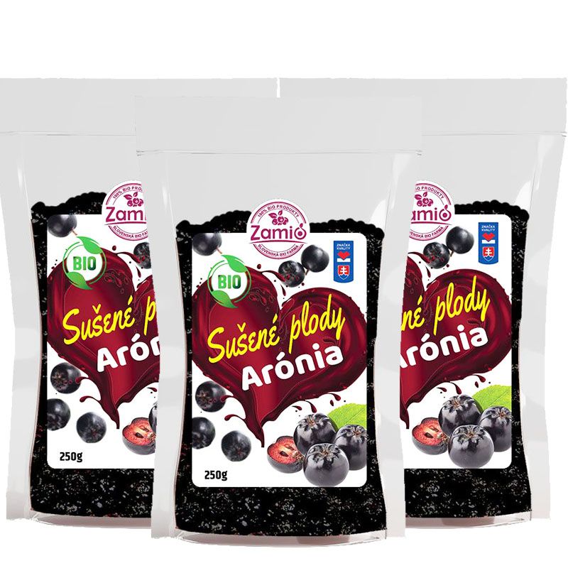 Zamio sušené plody Bio Arónia 3 x 250g