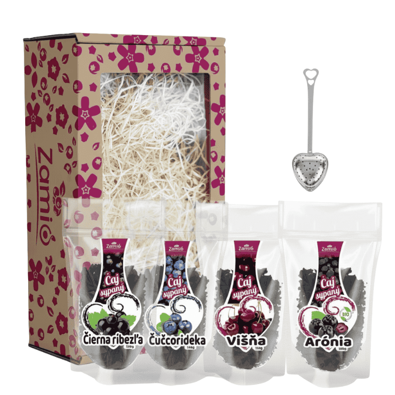 Čajový set Detox 4x150g+ sitko Srdce