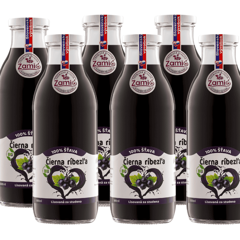 Detox kúra BIO Čierna Ríbezľa šťava 500ml x 6ks ZAMIO