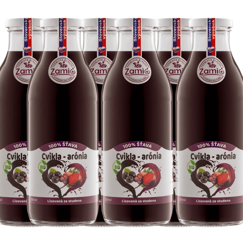 Detox kúra: BIO Arónia & Cvikla 100% šťava 500ml x 6ks | ZAMIO