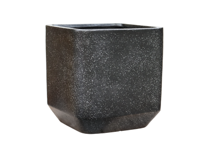 58312 obal baq terrazo rounded cube cerna prumer 45 cm