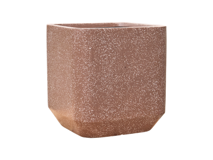 58360 obal baq terrazo rounded cube hneda prumer 45 cm